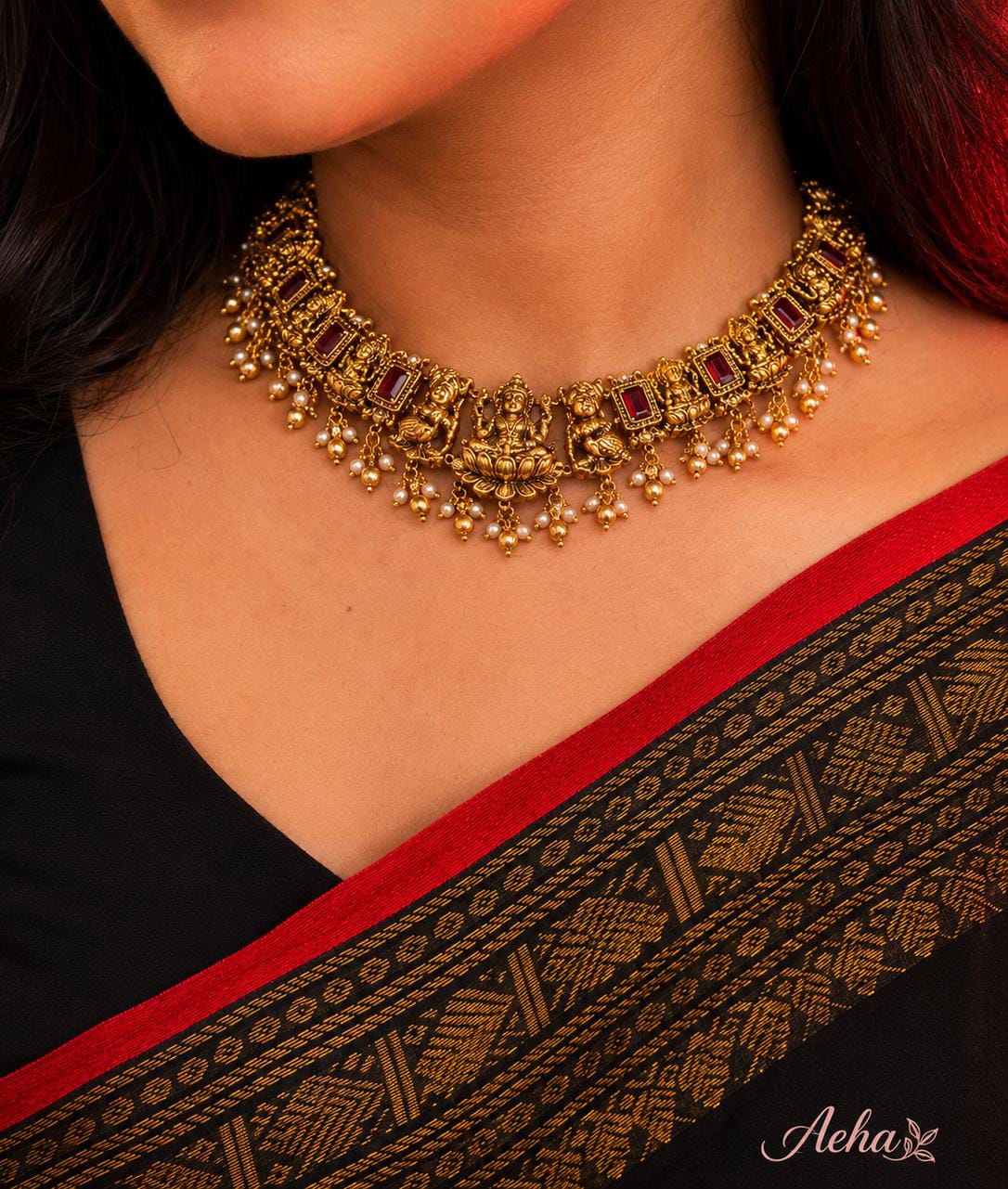 Ruby Pearls Saraswati Nagas-AEJ005
