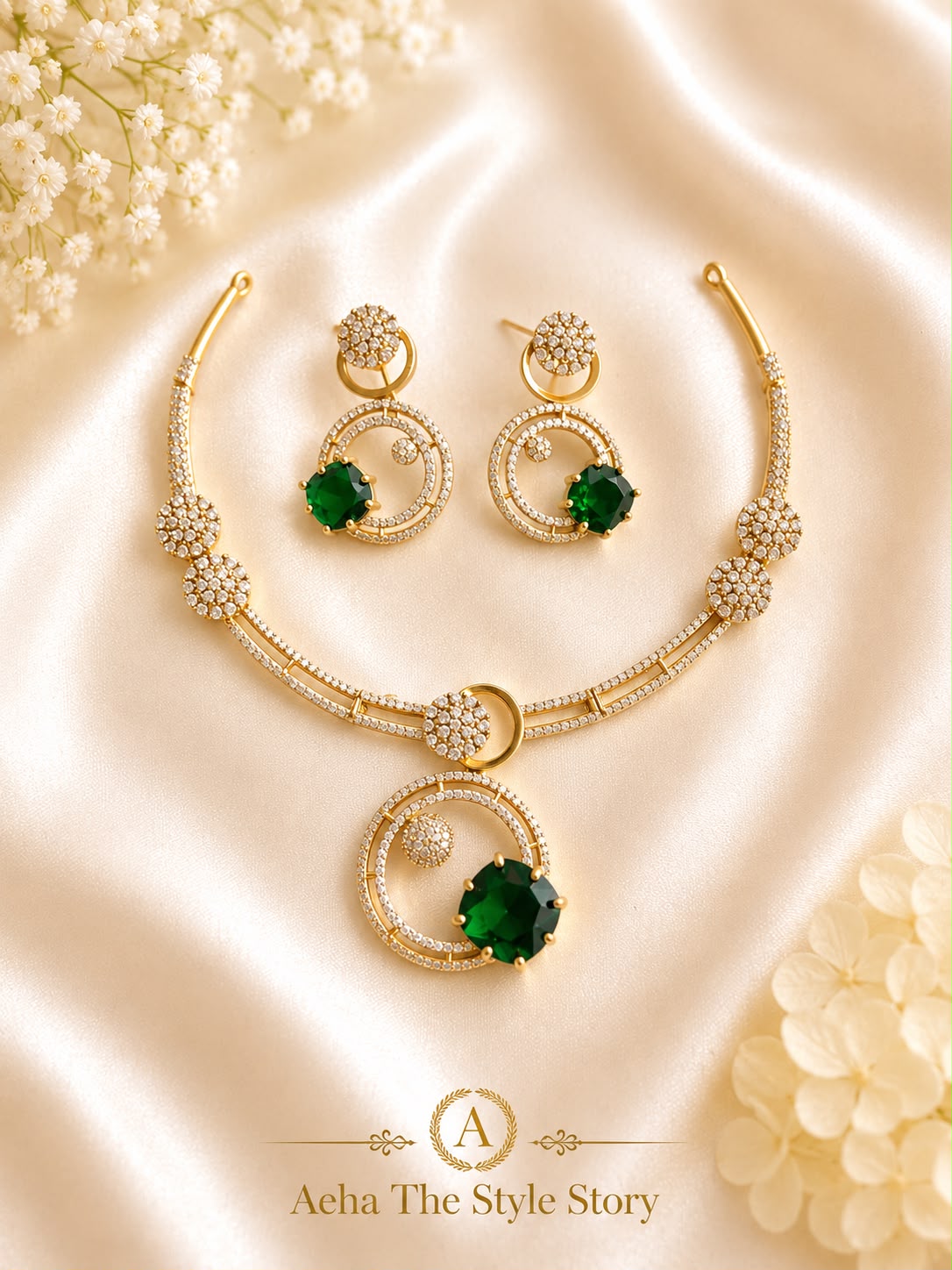 Round AD Stone Emerald Hasli-AEJ030