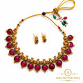 Chakra Enamel Magenta Necklace-AEJ034