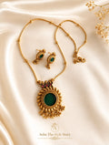 Sunflower Green Enamel Chain Set-AEJ039