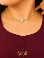 AD Necklace Set White-AEJ044