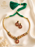Kemp Stone Saraswathi Pendant Hasli-AEJ048