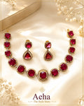 AD Ruby Premium Necklace-AEJ061
