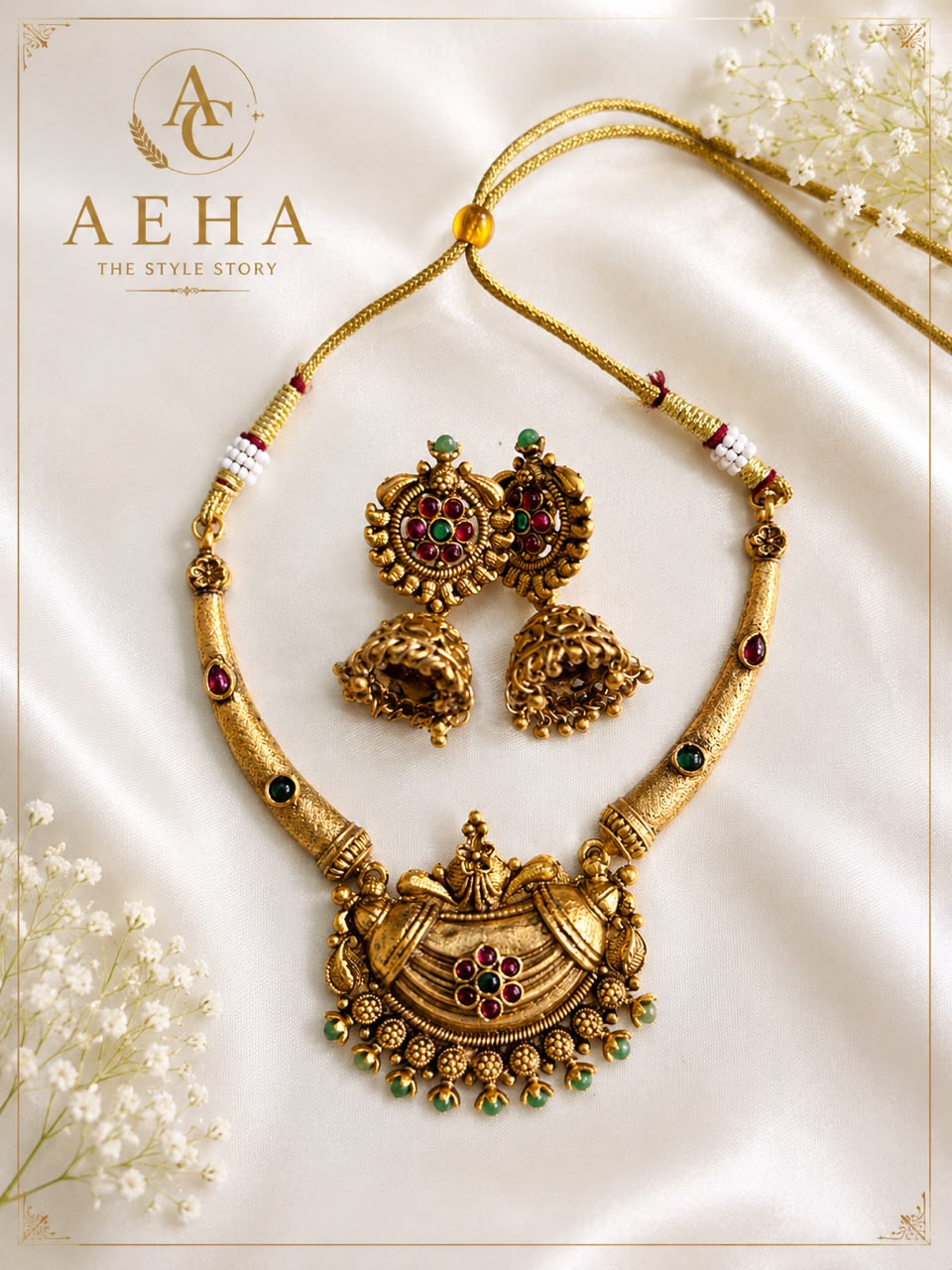 Aarathya Temple Necklace-AEJ067