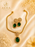 Parvi Stone Emerald Choker-AEJ068