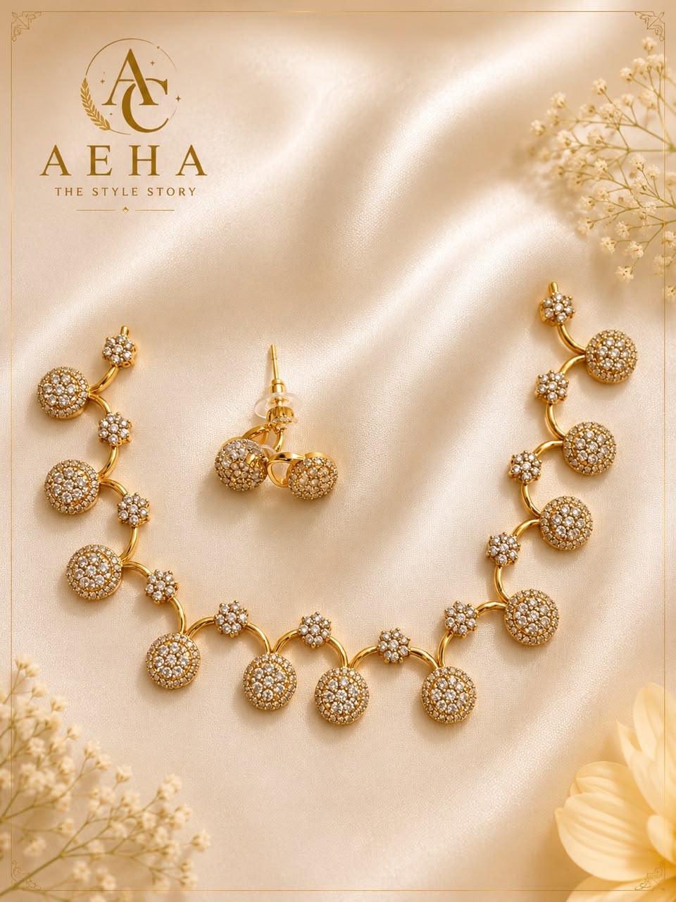 Celeste Sparkle Necklace Set-AEJ072