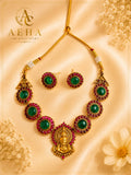 Kathakali Kemp Stone Necklace-AEJ079