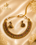 Mayura Antique Necklace Set-AEJ076