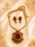 Sindhoora Ruby Pendant-AEJ088