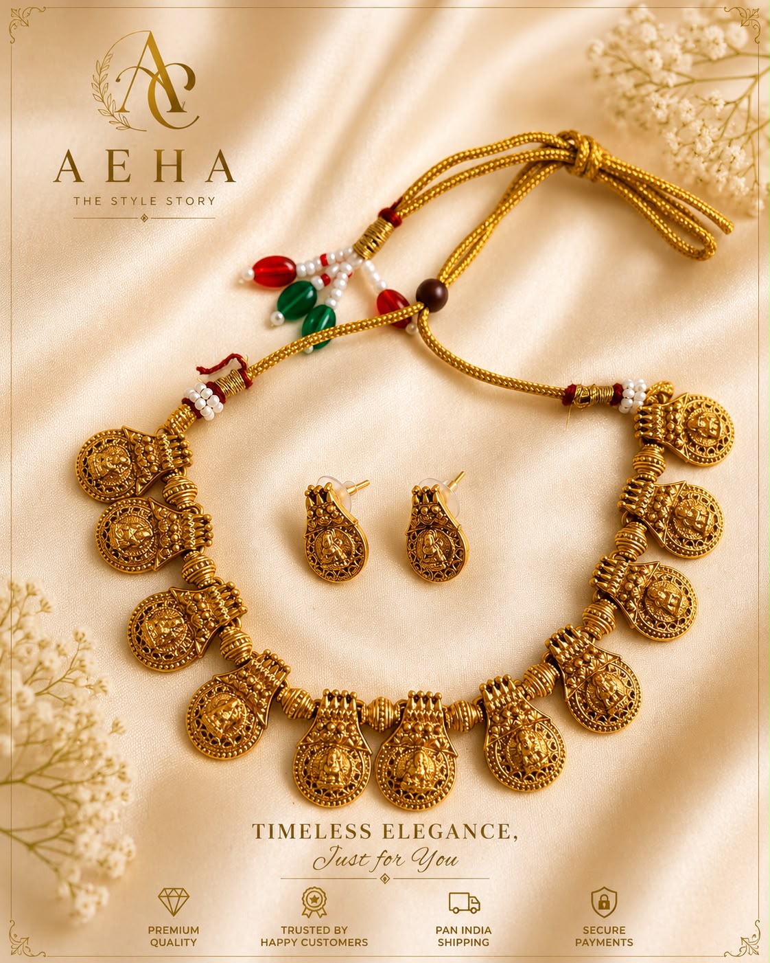 Mahalekshmi Kasu Necklace-AEJ080