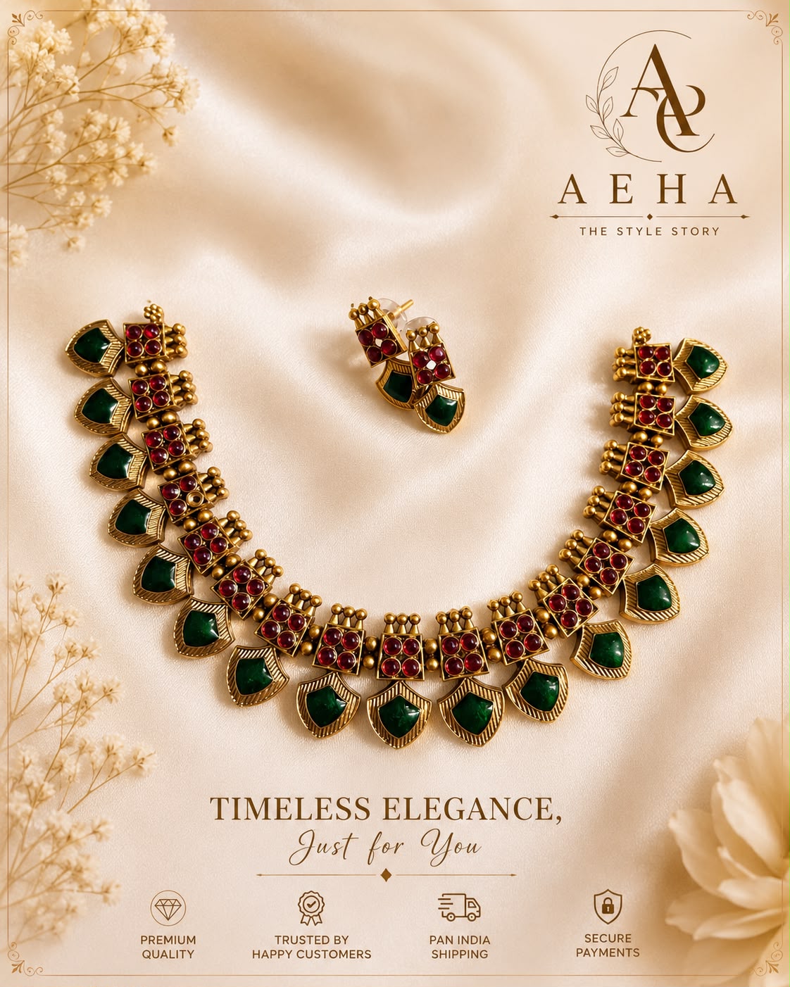 Haritha Mosaic Necklace-AEJ090