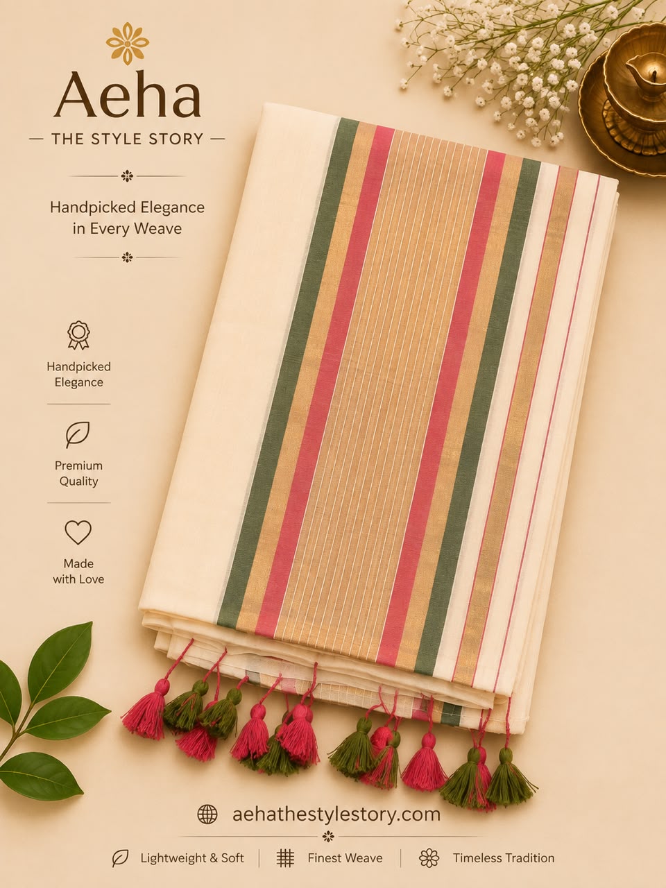 Malini Mul Cotton Saree-AES03