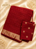 Pure Viscous Georgette Brown Saree-AES048