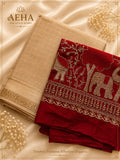 Pure Viscose Georgette Saree With Blouse of Beads Work-AES049