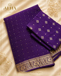 Viscose Georgette Purple Saree-AES052