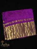Pure Modal Lagdi Pallu Purple Saree-AES034