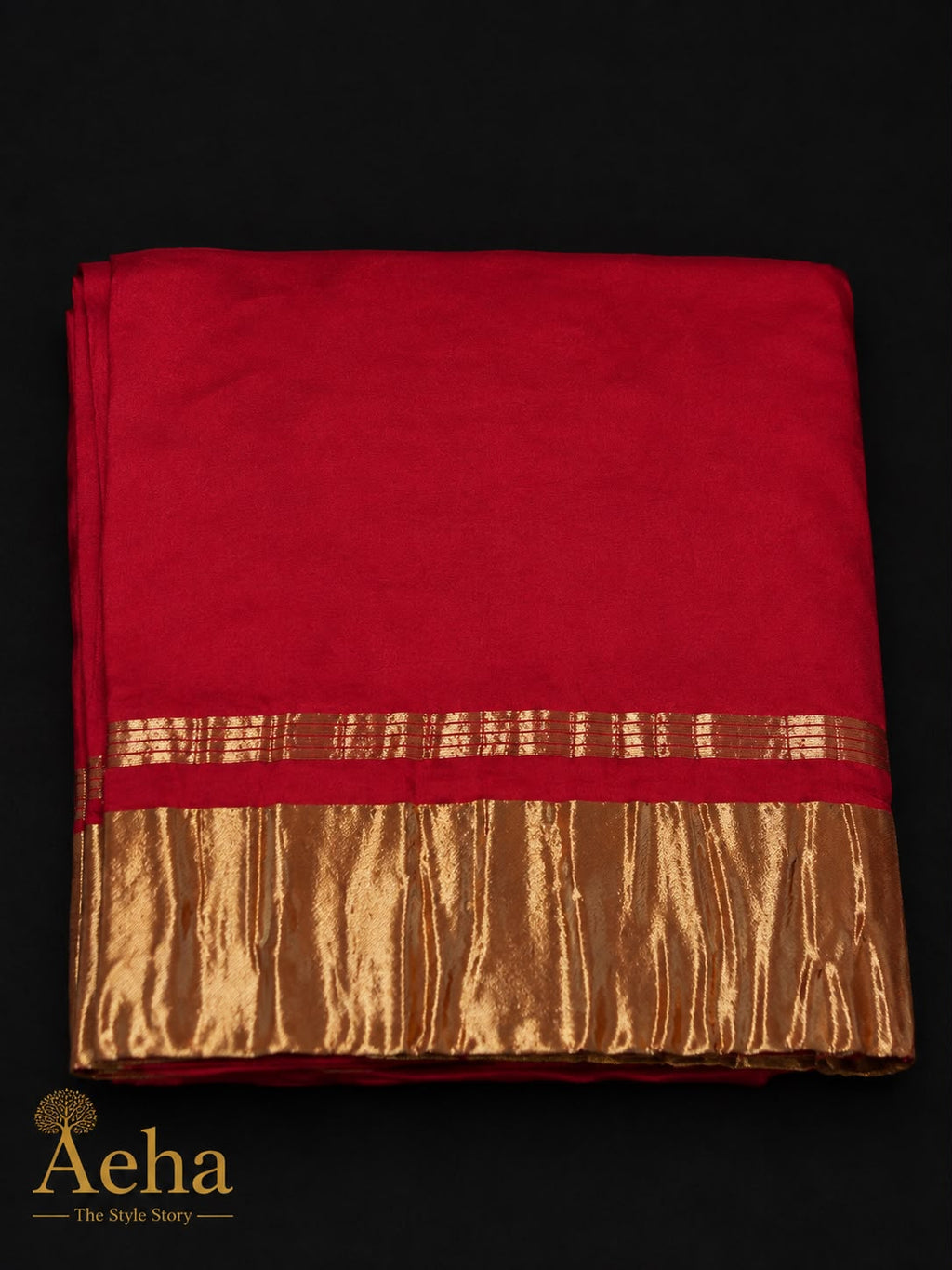 Pure Modal Lagdi Pallu Maroon Red Saree-AES031