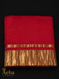 Pure Modal Lagdi Pallu Maroon Red Saree-AES031