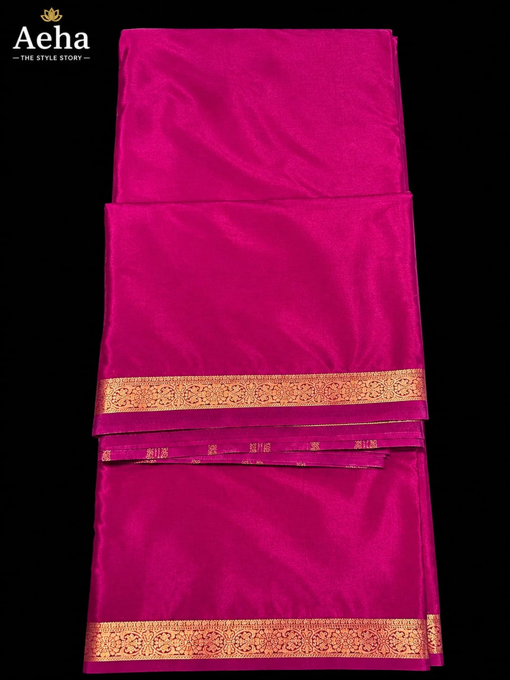 Semi Mysore Silk Purple Saree-AES045