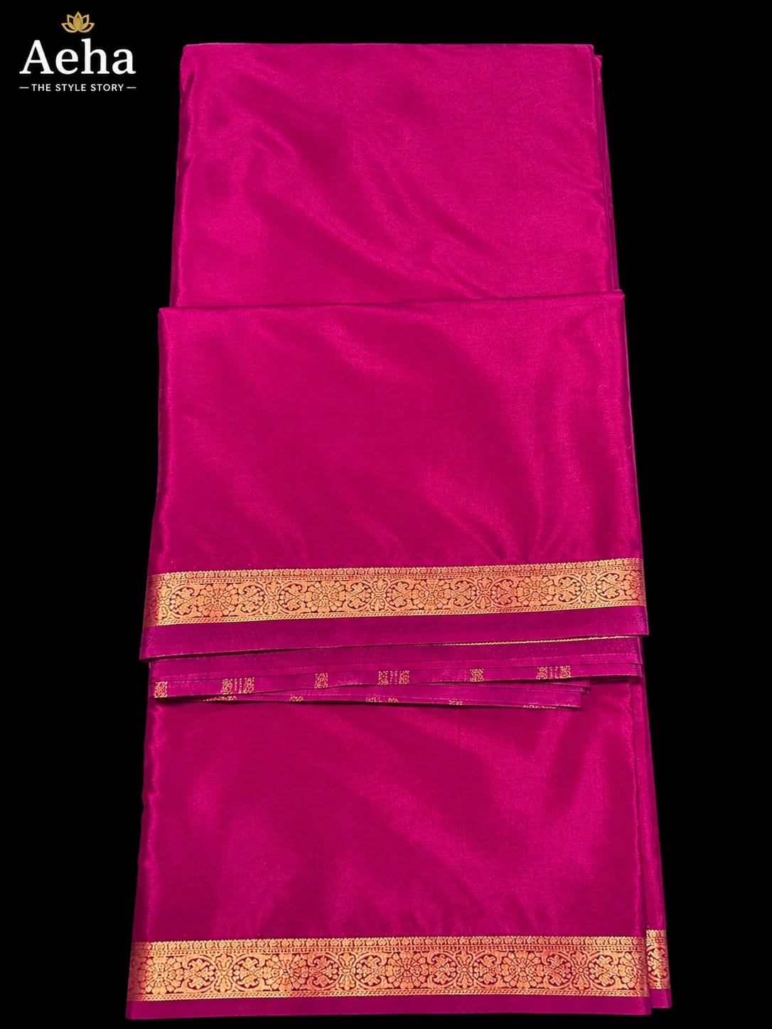 Semi Mysore Silk Purple Saree-AES045