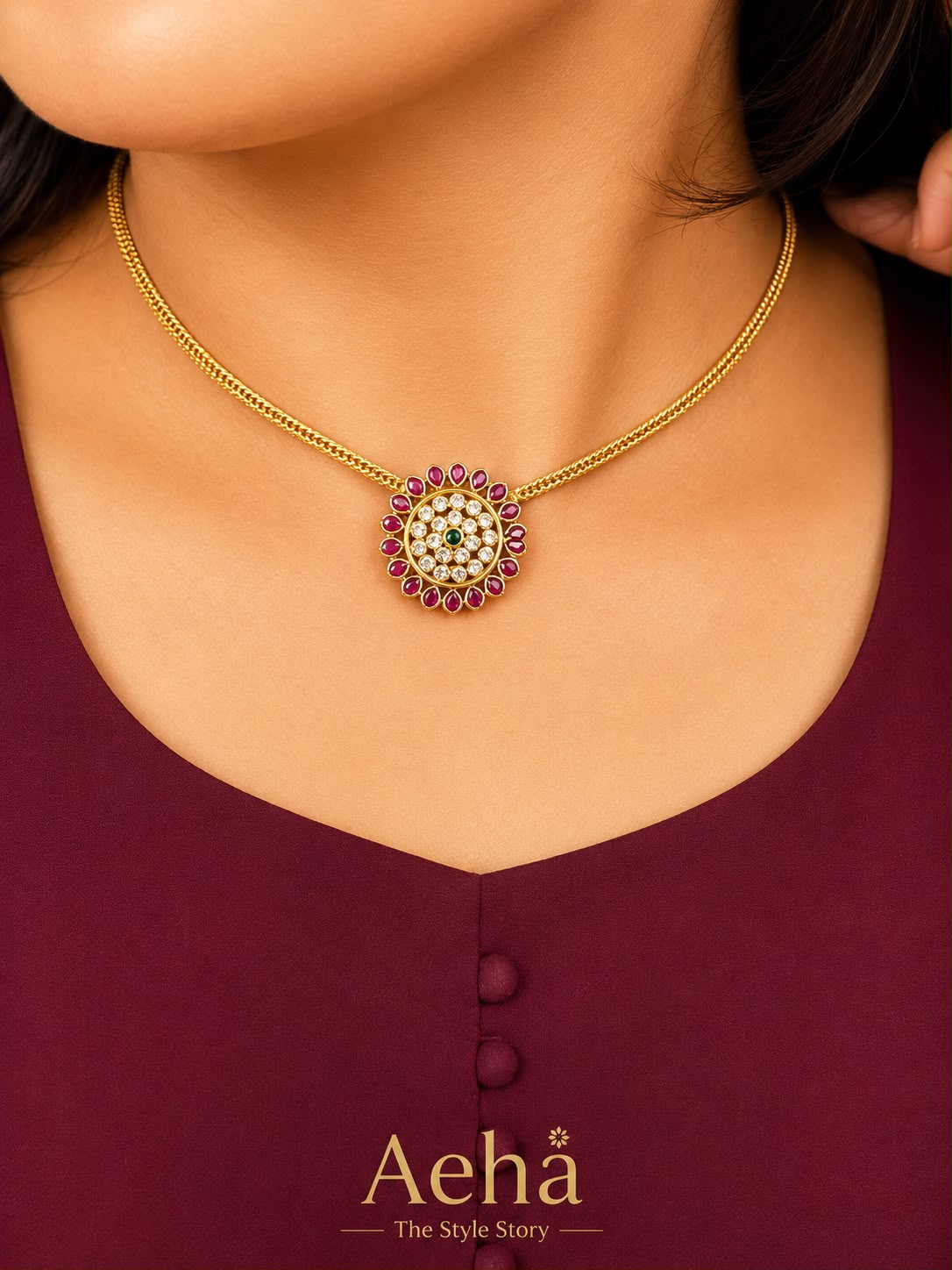 Round Ruby Attigai-AEJ045