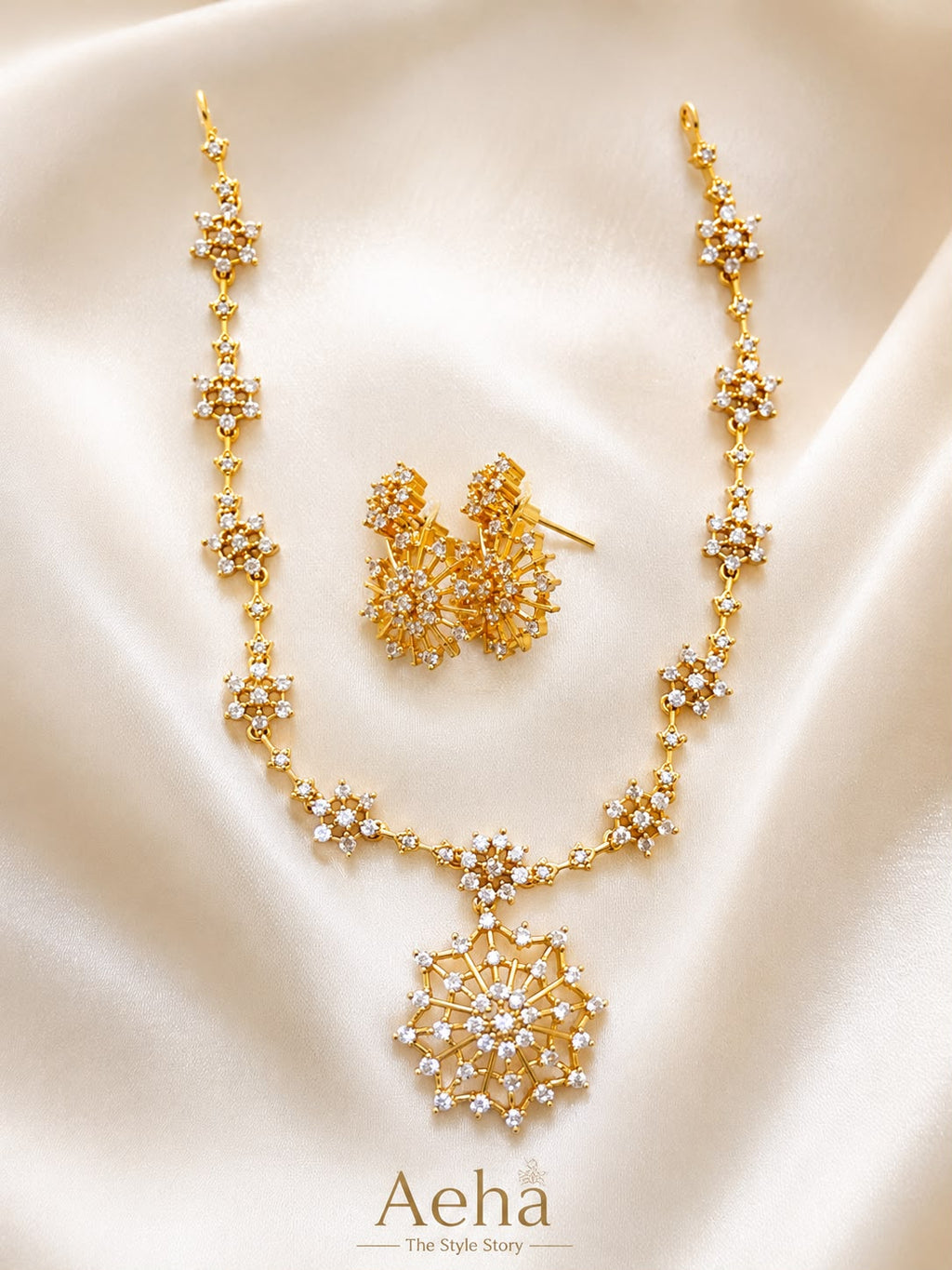 Nova AD Flower Necklace-AEJ046