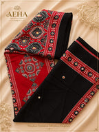 Semi Modal Ajrakh Saree-AES051