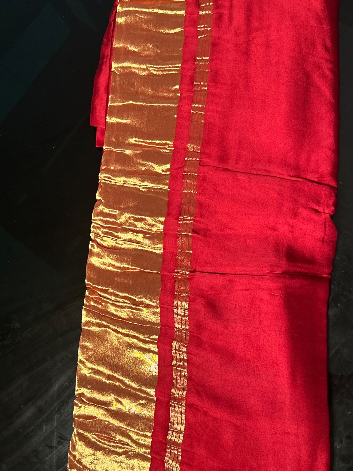 Pure Modal Lagdi Pallu Maroon Red Saree-AES031